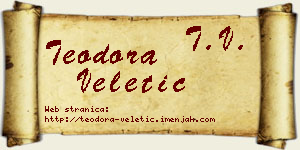Teodora Veletić vizit kartica